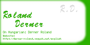 roland derner business card